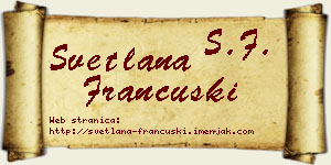 Svetlana Francuski vizit kartica